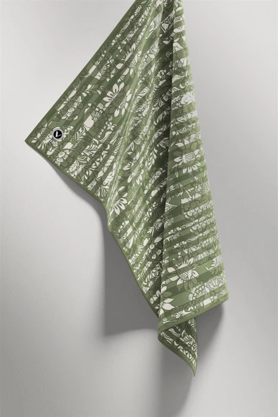 Twill Batik Şal Desenli Haki Renkli 90x90 Eşarp (İpek İçermez) Kenar Dikiş Şekli El Dikişli - Resim 4