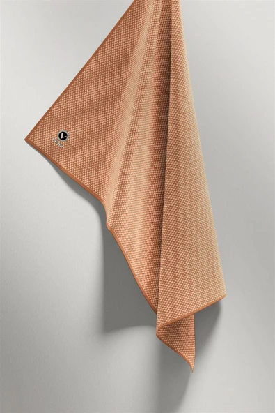 Twill Dokulu Düz Renk Desenli Somon Renkli 90x90 Eşarp (İpek İçermez) Kenar Dikiş Şekli El Dikişli - Resim 3