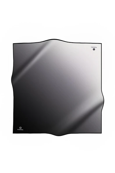 %100 Twill İpek Degrade Desenli Siyah - Gri Renkli 90x90 Eşarp Dikim Şekli : El Dikişi - Resim 2