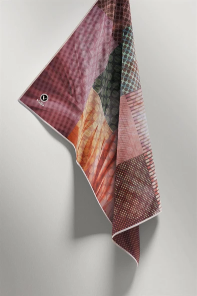 Twill Geometrik Pembe Renkli 90x90 Eşarp (İpek İçermez) Kenar Dikiş Şekli El Dikişli - Resim 5