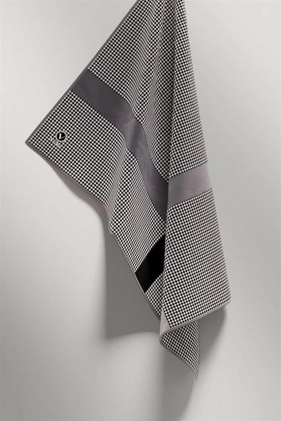 Twill Kazayaklı Şerit Desenli Gri Renkli 90x90 Eşarp (İpek İçermez) Dikim Şekli : El Dikişi - Resim 5