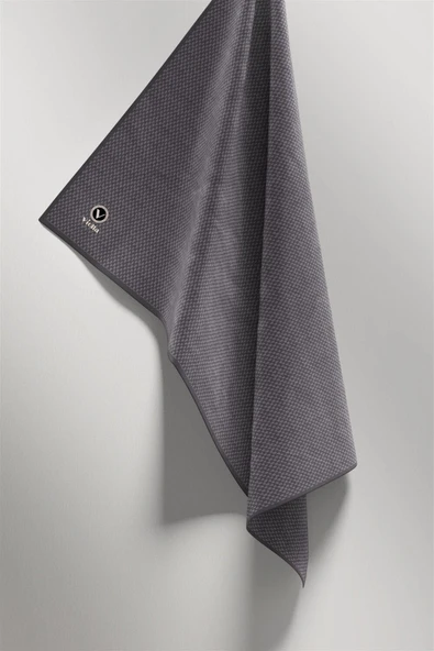 Twill Dokulu Düz Renk Desenli Gri Renkli 90x90 Eşarp (İpek İçermez) Kenar Dikiş Şekli El Dikişli - Resim 3