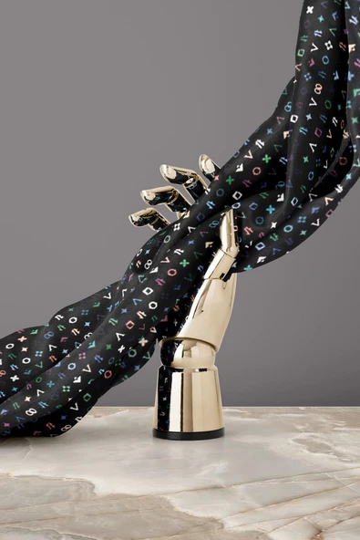 %100 Twill İpek Çıtır Motif Desenli Siyah - İndigo Renkli 90x90 Eşarp Dikim Şekli : El Dikişi - Resim 5