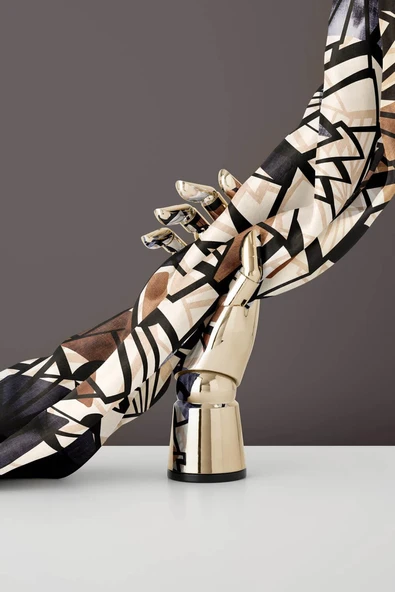 %100 Twill Renkli Petek Desenli Bej - Gri Renkli 90x90 Eşarp Dikim Şekli: El Dikişii - Resim 6