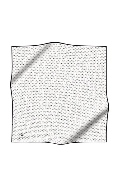 %100 Twill İpek Çıtır Motif Desenli Krem - Siyah Renkli 90x90 Eşarp Dikim Şekli : El Dikişi - Resim 2