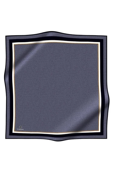%100 Twill İpek Leopar Desenli Gri Renkli 90x90 Eşarp Dikim Şekli : El Dikişi - Resim 2