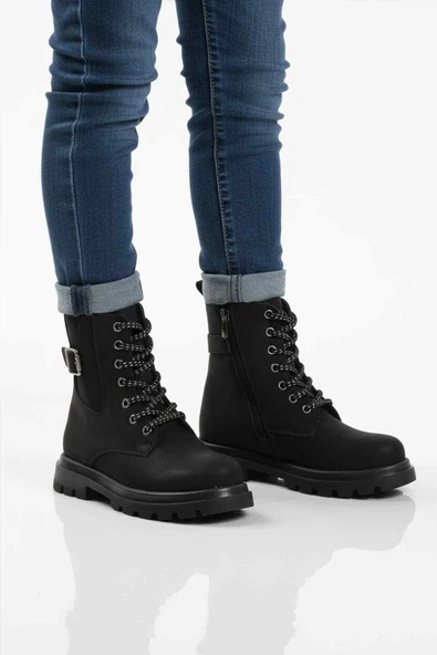 Cool Siyah İçi Polarlı Kaymaz Kız Çocuk Bot Aleda F ürün görseli