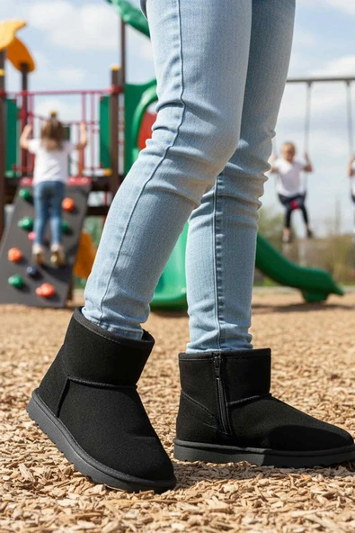 Pepino Siyah Süet İçi Kürklü Soğuğa Dirençli Kız Çocuk Bot 2096 F - Resim 3