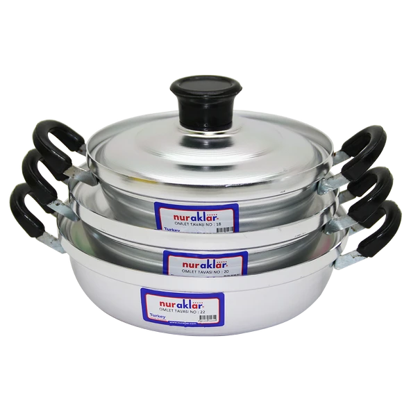 3LÜ ALÜMİNYUM OMLET SET NO-18-20-22 (5314) ürün görseli