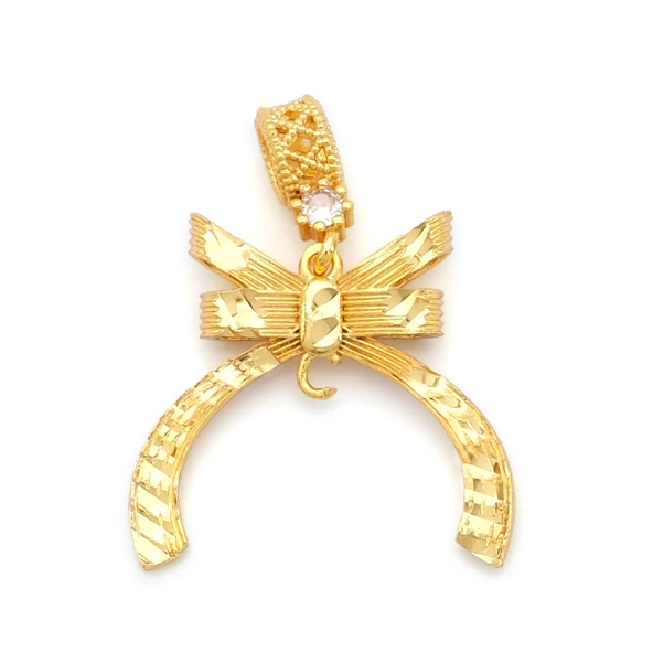 Altın Kaplama İmitasyon Küçük Boy Kurdeleli Kolye Ucu TGR-740 ürün görseli