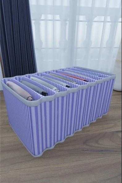 8 Bölmeli Dolap Ve Çekmece Içi Düzenleyici Akordiyon Organizer L-00517 (3 Adet) - Resim 3