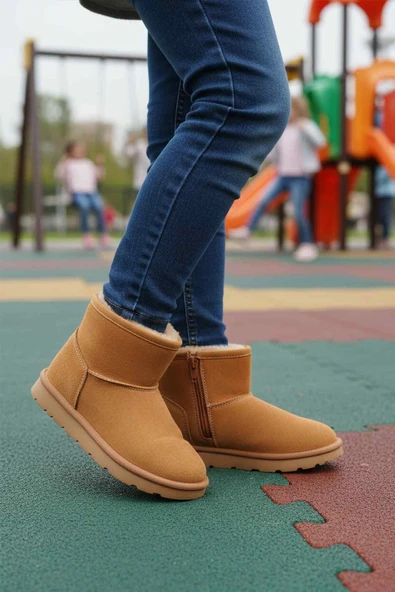 Pepino Taba Süet İçi Kürklü Soğuğa Dirençli Kız Çocuk Bot 2096 F - Resim 3