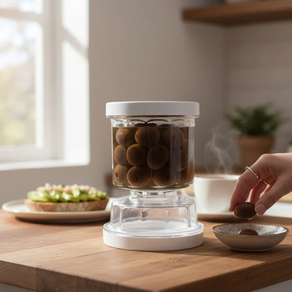 Technow VPS-023 Sulu Peynir Zeytin ve Turşu Saklama Kabı 500 ml - Resim 5