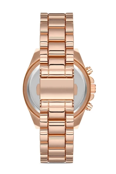 Zarif Ve Şık Özel Tasarım Roma Rakam Detaylı  Metal Bayan Kol Saati (rose) - Resim 2