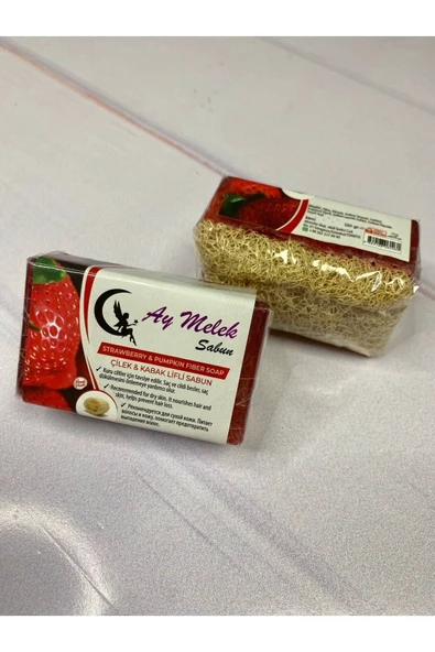 Sabun Doğal Kabak Lifli Çilek Özlü Sabunu - Resim 3