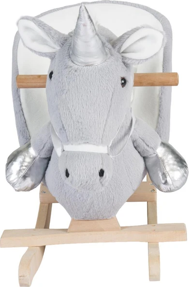 TommyBaby Egitici Peluş Sallanan At Ahsap Sallanan At UNİCORN - Resim 6
