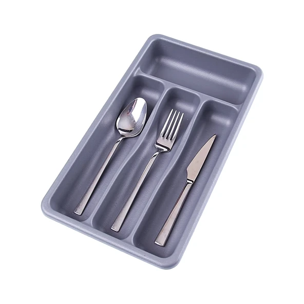 GRİ - 4 BÖLMELİ ÇEKMECE İÇİ KAŞIKLIK (5314) ürün görseli