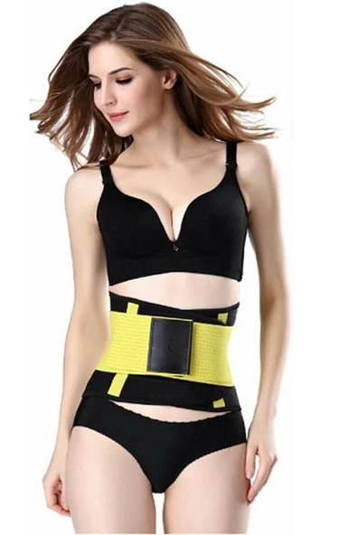 Hot Belt Termal Sauna Kemer Unisex Terletme Korsesi (sarı-siyah) ürün görseli 1