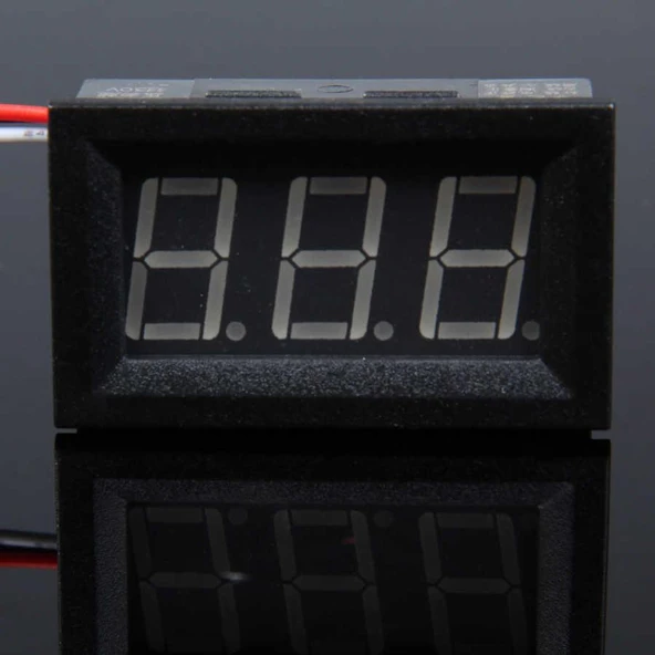 voltmetre digital (0-100v dc ) 48x29x22 ıc-278-2 ekonomik 3 kablolu - Resim 3