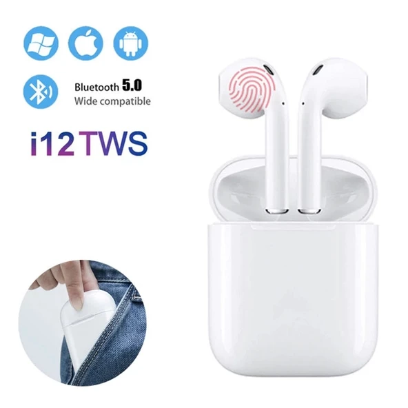 İ12  Wireless Air Bluetooth Kablosuz Kulaklık - Resim 3