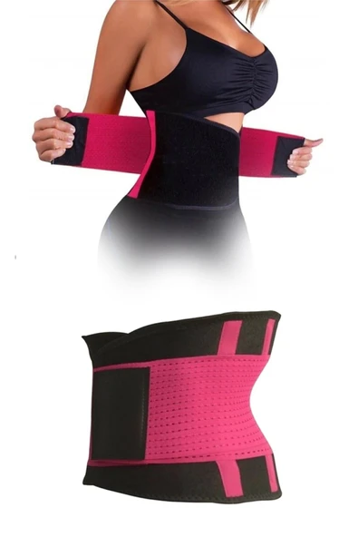 Hot Belt Termal Sauna Kemer Unisex Terletme Korsesi (pembe-siyah) - Resim 2