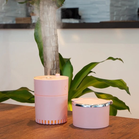 Lattice Ortam Nemlendirme Ve Dezenfektan Buhar Makinesi (pembe) Usb - Resim 2