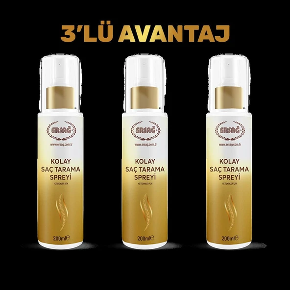 3'LÜ KOLAY SAÇ TARAMA SPREYİ-YETİŞKİNLER İÇİN 200 ML ürün görseli 1