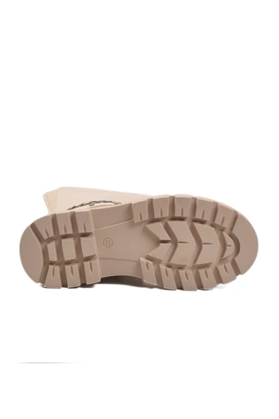 Cool Bej İçi Polarlı Fermuarlı Kız Çocuk Çizme Paris-26K F - Resim 5