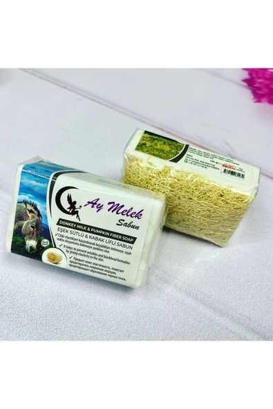 Sabun Doğal Kabak Lifli Eşek Sütü Özlü Sabunu - Resim 3