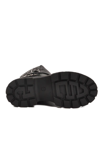 Cool Siyah İçi Polarlı Kaymaz Kız Çocuk Bot Dante F - Resim 5