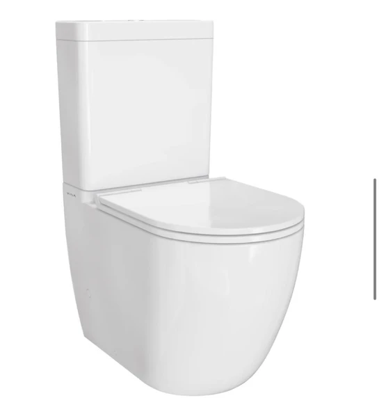 S55 DUVARA SIFIR KANALSIZ KLOZET+REZERVUAR+İÇ TAKIM+KLOZET KAPAĞI SET ürün görseli 1