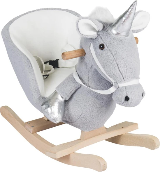 TommyBaby Egitici Peluş Sallanan At Ahsap Sallanan At UNİCORN - Resim 5