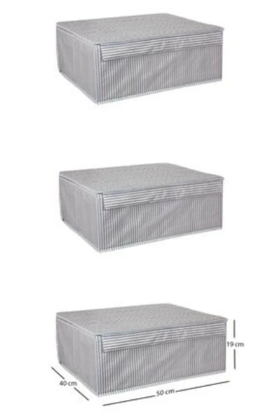 Baza Altı Boy Çok Amaçlı Düzenleyici Kutu Organizer Cırt Cırtlı Hurç 19cm X 40cm X 50cm (10 Adet) - Resim 3