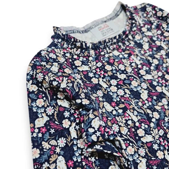 Çiçekli Kız Bebek Bluz - Resim 8