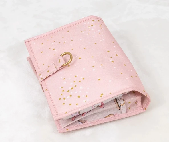 Baby Kullanımı Kolay Desenli Alt Bakım Çantası (pembe) - Resim 2