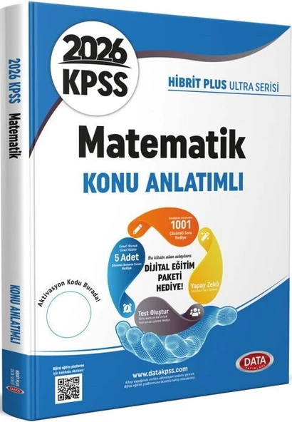 2026 KPSS Matematik Hibrit Plus Ultra Serisi Konu Anlatımlı Data Yayınları ürün görseli 1