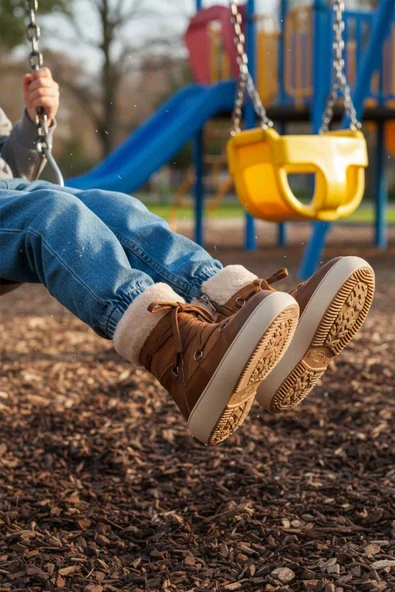 Cool Taba İçi Polarlı Kaymaz Kız Çocuk Bot Selis F - Resim 3