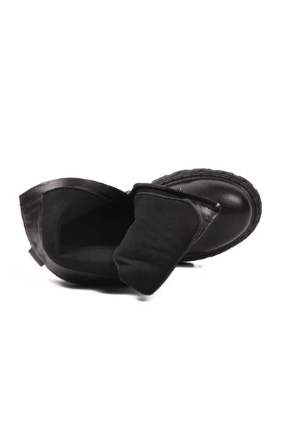 Cool Siyah İçi Polarlı Kaymaz Kız Çocuk Bot Caneda F - Resim 4