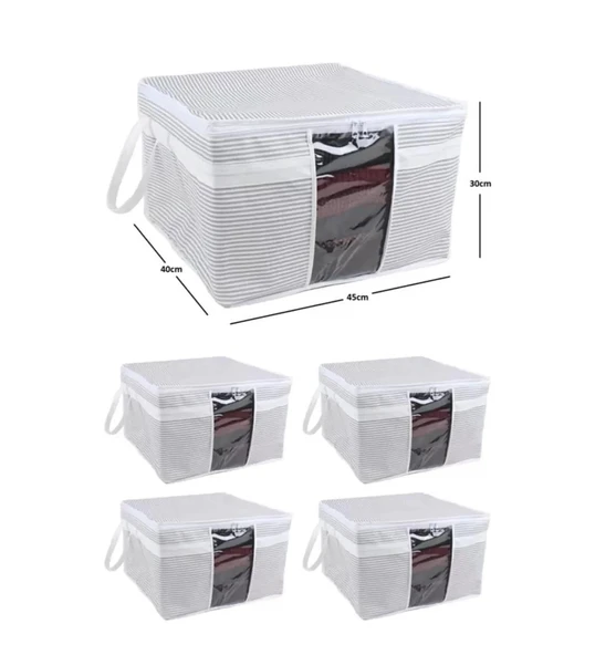 Mini Boy Pencereli Hurç Çok Amaçlı Düzenleyici Saklama Kutusu 40x30x45 Cm (5 Adet) ürün görseli