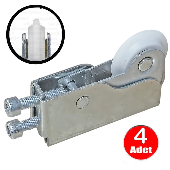 Küçük Vega Sürgülü Kapak Gardrop Tekerleği Makara Dolap Tekeri Seti ürün görseli 1