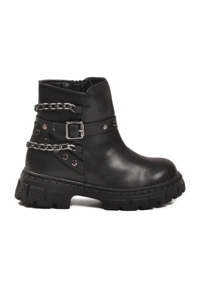 Cool Siyah İçi Polarlı Kaymaz Kız Çocuk Bot Dante F ürün görseli