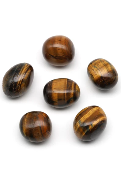 Kaplan Gözü Doğal Taş Tamburlanmış Parça - Tımbıl - Resim 2