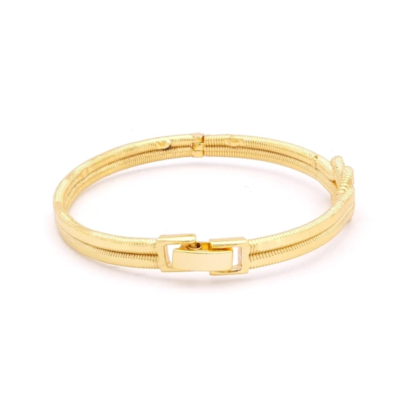 Altın Kaplama İmitasyon Aşk Düğümü Kelepçe Bileklik BLZ-649 - Resim 2