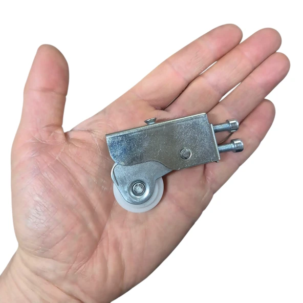 Küçük Vega Sürgülü Kapak Gardrop Tekerleği Makara Dolap Tekeri Seti - Resim 4