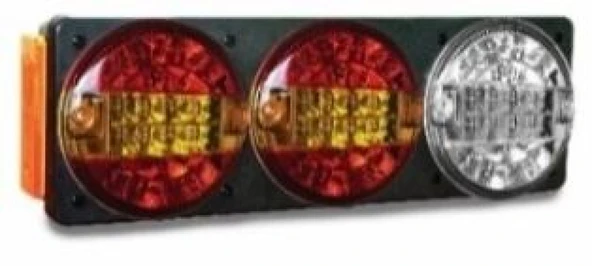 Unıversal Truck Combınatıon Taıl Lamp -Sag (side Marker 4 Ledli)  'e' Onaylı  (g.vites,cift Pozısyon-Stop-Sinyal) - - Cerkez Unvr-823 - Resim 1