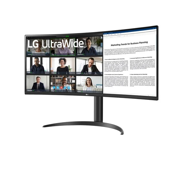 LG 34WR55QK-B 34” 100Hz 5ms GtG WQHD(3440x1440) USB Type-C Siyah Kavisli Pivot Monitör - Resim 3