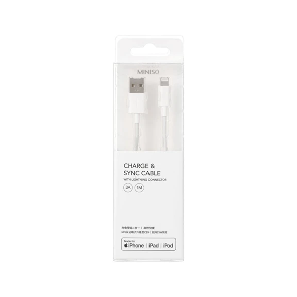 İphone Uyumlu Lightning Konnektörlü Hızlı Şarj Kablosu - Resim 2