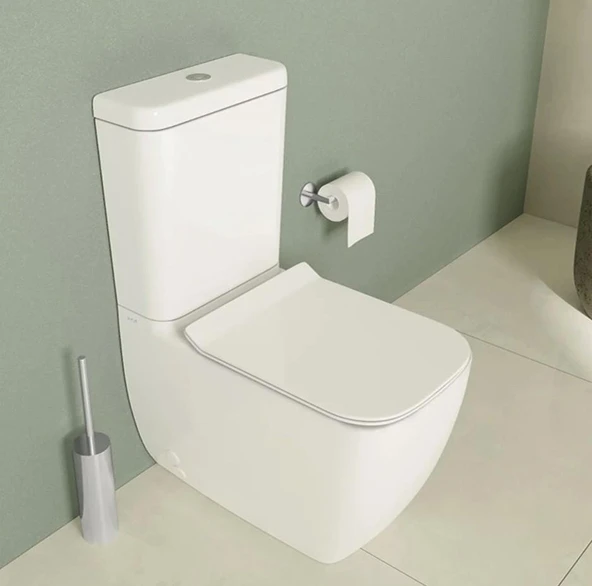 S25 SQUARE DUVARA SIFIR KANALSIZ KLOZET+REZERVUAR+İÇ TAKIM+KLOZET KAPAĞI SET - Resim 3