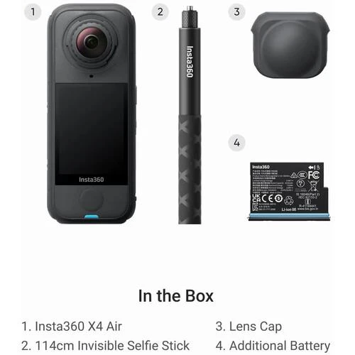 Insta360 X4 Air 360 Aksiyon Kamerası Starter Bundle - Resim 2