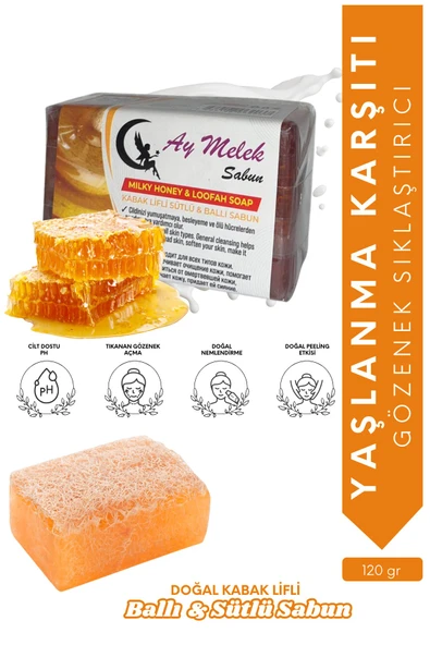 Sabun Doğal Kabak Lifli Sütlü Ballı Sabunu ürün görseli